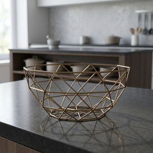 Custom Designed Long Size Iron Wire Fruits Basket Export Quality Black Power Coated <b>Kitchen</b> <b>Vegetable</b> <b>Storage</b> Metal Material - Product Image 3