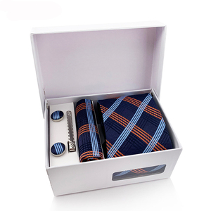 <strong>Geometric</strong> Tie Gift <strong>Set</strong> for Men Stylish Necktie Hanky &amp; Cufflinks Formal Men Tie <strong>Set</strong> Luxury Necktie Gift Box for Office &amp; Events - Product Image 4