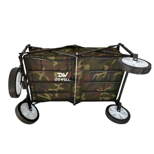 Remorque utilitaire pliable d'extérieur, poussette pour enfants, chariot à quatre roues, camping en bord de mer, chariot à main pliable en plastique et tissu, OEM - Product Image 6