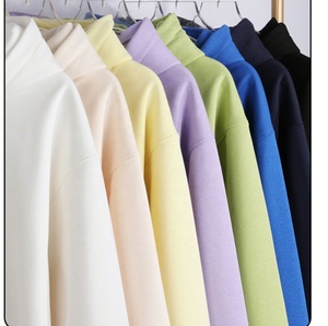 Sweat à capuche 320g, haut ample et polyvalent à manches longues avec base en polaire, couleur tendance et amincissante - Product Image 3