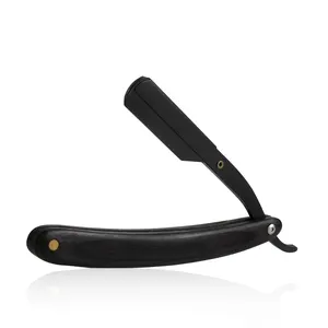 Yeni trendler ahşap saplı berber jileti, yeniden kullanılabilir tek bıçak özelliği profesyonel salon kuaför yeni tasarım düz jilet