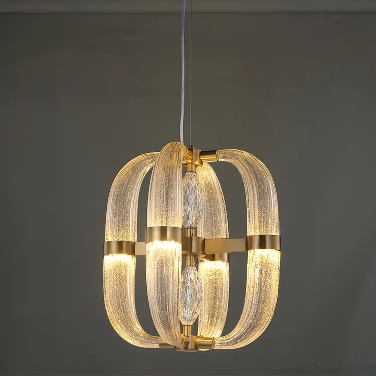 Ndy/Oem Hot Eigentijdse Aangepaste Woonkamer Hal Glas Metalen Materiaal Licht Aanpassing Led Kroonluchter Lamp