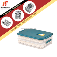 Boîte de congélation pour raviolis en plastique de qualité alimentaire à 4 couches, grande capacité, taille personnalisée, moulage par injection HH H103, pour cuisine et réfrigérateur
