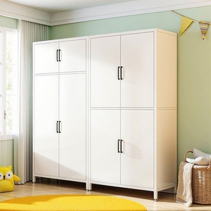 Armoire autoportante en fer, style moderne et minimaliste, pour chambre à coucher, mobilier de maison, facile à assembler, idéale pour appartements locatifs, rangement combiné - Product Image 2