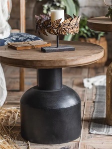 <span class=keywords><strong>Tavolino</strong></span> in stile retrò paese americano retrò log creativo soggiorno divano balcone <span class=keywords><strong>tavolino</strong></span> vecchio tavolo angolare in legno massello - Product Image 4