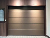 Porte de garage Aoruisi moderne pour maison et commerce, anti-effraction, étanche, avec cadre en acier et alliage d'aluminium polymère