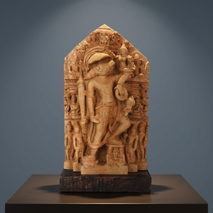 Statue ancienne de Nar Varaha Vishnu du Xe siècle, Avatar du sanglier, Réplique de l'art du temple hindou, Décoration religieuse - Product Image 1