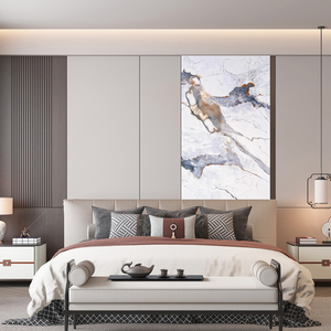 Carbon Slate đá cẩm thạch tường trang trí tre than gỗ Veneer tre than Hội Đồng Quản trị PVC UV tấm đá cẩm thạch tường Bảng điều khiển - Product Image 5