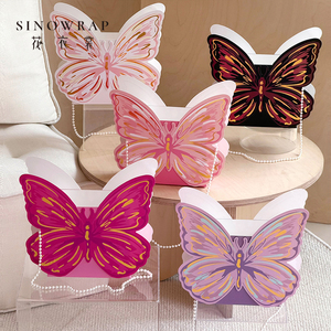 Boîte à fleurs tendance 2026 – Sac papillon élégant SINOWRP pour emballage cadeau floral - Product Image 1