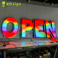 Letras 3D con Luces LED RGB de XDSign Magic-Color para Fiestas, Letreros Publicitarios Personalizados para Exteriores con Control Remoto Bluetooth
