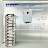 Batterie LiFePO4 haute tension empilable 40 kWh 51,2 V 100 Ah CAN RS485 IP65, durée de vie 6000 cycles pour stockage d'énergie domestique et utilisation sur réseau