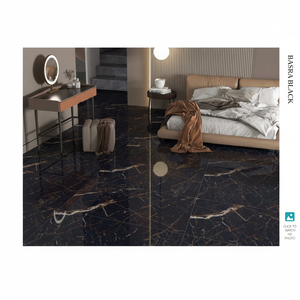 Azulejos de Porcelana Modernos Súper Negros Brillantes de 60x120cm con Acabado de Alto Brillo para Revestimiento de Pisos y Paredes de Primera Calidad - Product Image 1