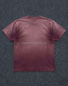 Camiseta de algodón grueso para hombre, estilo vintage, lavada y desgastada, personalizada, de corte oversize. - Product Image 2