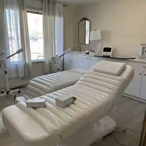 Moderna Camilla Eléctrica de 3 Motores para Pestañas y Tratamientos Faciales, Cómoda Mesa de Salón de Belleza Cosmética con Cuero Sintético en Oferta - Product Image 5