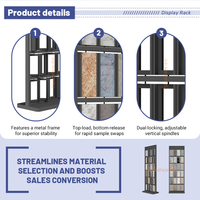 Support de présentation de carreaux en métal stable personnalisable, support de carreaux rotatif, unité de présentation de pierre pour magasins, présentoir de carreaux en marbre
