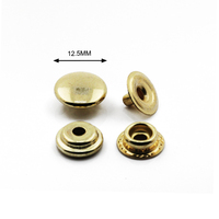 Bouton à pression en laiton 12.5mm pour cuir, sans nickel, métal, de haute qualité, 20 pièces