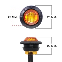 Feu de gabarit ovale à 10 LED haute luminosité certifié DOT, 12V 24V, 4 trous de fixation, universel pour remorques et camions