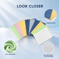 Chiffon en microfibre pour écran de téléphone, nettoyant doux sans rayures, lingette de nettoyage pour application de film, entretien des surfaces, marque privée personnalisée