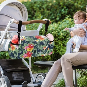 Sac de rangement pour maman, design hawaïen personnalisé, motif fleur de Hau, durable, léger, sac à langer pour poussette, organiseur de couches, sac de maman - Product Image 6