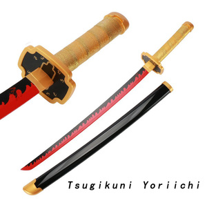 Spada in Legno Demon Slayer COS <span class=keywords><strong>Anime</strong></span> 75cm/29.53in, Lama in Bambù di <span class=keywords><strong>Tanjiro</strong></span> Kamado e Zenitsu Agatsuma con Fodero in ABS - Product Image 4