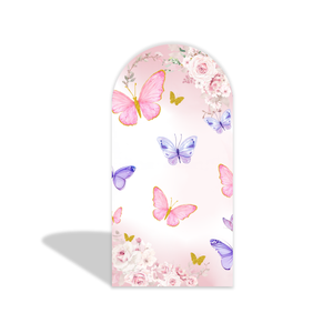 Telo di copertura per arco a tema 'Una piccola farfalla si avvicina' per feste, compleanni, matrimoni, fondali e display - Product Image 4