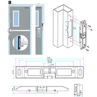 Serrure de porte électrique de contrôle d'accès d'urgence 12V, barre de panique à pousser, dispositif de sortie pour contrôle d'accès incendie, barre de pousser pour serrure