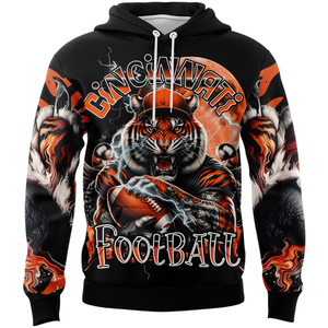 DOVEARK OEM/ODM Personalizzato USA Football Cincinnati Teams Nuova <span class=keywords><strong>Felpa</strong></span> Bianca con Cerniera, Leggings, Vestito con Cappuccio, <span class=keywords><strong>Felpa</strong></span> Pullover - Product Image 4