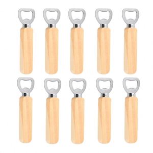 Abridores de Botellas de Cerveza de Madera Personalizados al por Mayor con Logotipo Láser en la Mango de Madera, Abridores de Botellas Portátiles de Acero Inoxidable para Bartenders - Product Image 5