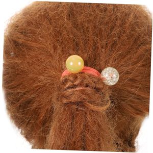 Coleteros de cuerda al por mayor, elásticos, para niños y bebés, accesorios para el cabello con cuentas, brillantes, con dos bolas, ligas para el cabello, bandas de goma para el cabello para niñas - Product Image 2