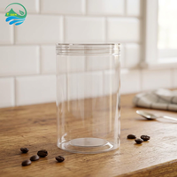 Pot alimentaire en plastique de qualité alimentaire de 1000 ml, bouteille pour fruits secs, transparente, à large ouverture, boîte de rangement pour noix, bonbons, en-cas, avec couvercle à vis