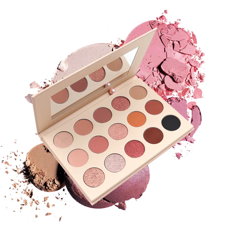 Low MOQ Private Label 15 Color Eyeshadow Palette High Pigment Makeup Palette Eyeshadow Palettes