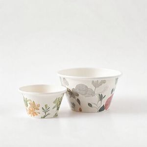 Conteneurs à soupe blancs personnalisés en gros, 230 g/m², 4 oz, coupes à glace avec couvercles, bols à glace jetables - Product Image 2