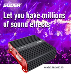 Amplificateur de <span class=keywords><strong>Voiture</strong></span> Professionnel Suoer BP-3000.1D-J Classe D, Puissance Maximale 9000W, Gamme Complète - Product Image 2