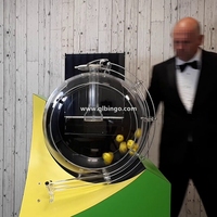 Machine de loterie rouge à soufflerie d'air avec effets visuels, équipement de loterie pour événements de grande envergure pour stations de télévision