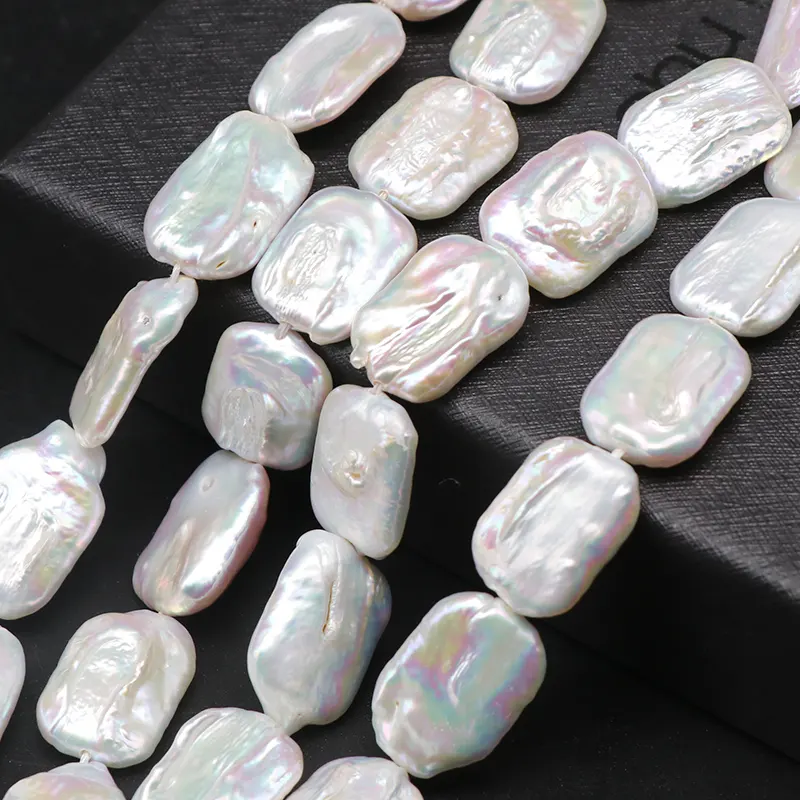 Naturale Perle Barocche Allentato Rettangolo a Forma di Perle D'acqua Dolce della perla Per Monili Che Fanno 13x18mm