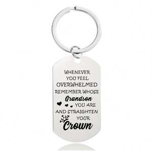 Porte-clés couronne soeur amie filleule fils <span class=keywords><strong>cadeau</strong></span> d'anniversaire rappelez-vous dont redressez votre couronne porte-clés porte-clés inspirant - Product Image 5