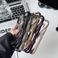 Coque de luxe en TPU creux à dissipation thermique pour 11-16 Pro Max, design électroplaqué effet flamme, antichoc, style Ins, 10 couleurs