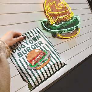 Bolsas de Papel Kraft Biodegradables, Ecológicas y Reciclables con Fondo Cuadrado, Resistentes al Aceite, Desechables, para Empacar Alimentos, Ideales para Hamburguesas para Llevar - Product Image 2