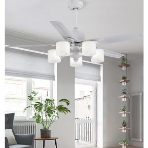 Moderno nórdico 5 52 pulgadas LED ventilador de techo DC Motor AC Control remoto condensador de repuesto de vidrio 10 años de garantía sala de estar - Product Image 2