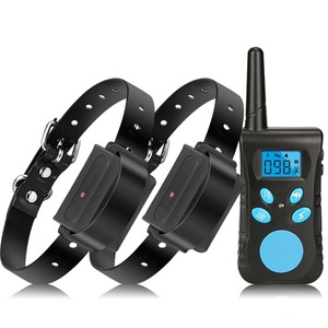 Electric Dog Training Collar With <b>Remote</b> Control Rechargeable <b>Vibration</b> Shock Mode For Dogs Waterproof Plastic Simple Style - Product Image 1