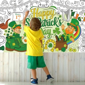 Affiche géante <span class=keywords><strong>à</strong></span> colorier personnalisable (image/taille) pour <span class=keywords><strong>la</strong></span> Saint-Patrick – Nappe et bannière DIY pour <span class=keywords><strong>la</strong></span> fête irlandaise, décoration murale artistique - Product Image 3
