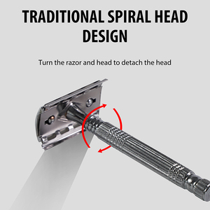 Nuovissimo Design Mens <span class=keywords><strong>Double</strong></span> <span class=keywords><strong>Edge</strong></span> lame rasoi Cina rasoi produttori di metallo rasoio da uomo rasatura - Product Image 5