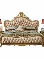 Europäischer Stil Massivholz Handgefertigtes Geschnitztes Hauptschlafzimmer Doppelbett 1800mm Hochzeitsbett CH02 Stil Aus Guangdong
