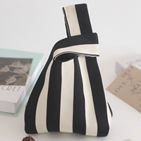 Sac fourre-tout en tricot de luxe miniature en vente, sacs à main en crochet rayés pour femmes, cadeau de shopping