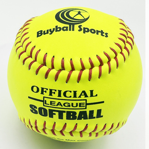 <span class=keywords><strong>Pelota</strong></span> de Softbol de 12 Pulgadas, de Lanzamiento Rápido, Color Amarillo Óptico, de Cuero Dividido, con Núcleo de Poliéster Duro, Certificada por Trade Assurance ASA, Calidad de Entrenamiento - Product Image 1