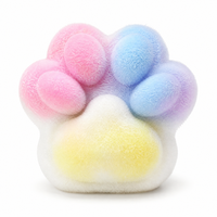 Jouets Squishy Patte de Chat Kawaii Anti-Stress à Remontée Lente, Couleurs Pastel Moelleuses, Compagnon de Bureau Personnalisé OEM ODM