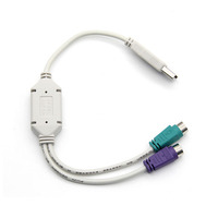 Adaptador de Cable USB macho a PS2, convertidor activo, teclado de ratón de PC