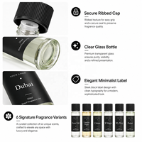 Ensemble d'aromathérapie carré minimaliste moderne, huile parfumée végétale pour hôtel, maison fraîche, chambre à coucher, parfum longue durée pour bureau
