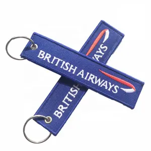 Custom size and logo embroidered key chain/key tag for promotional gifts