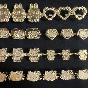 Dropshipping roestvrijstalen 18K vergulde cartoonring nuggetring schattige sieraden voor vrouwen meisjes cadeau - Product Image 1